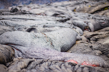 Finger of lava macro close shot