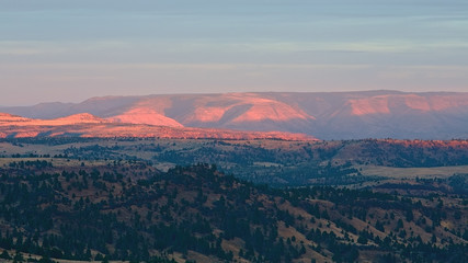 Sunset Landscape light after eclipse