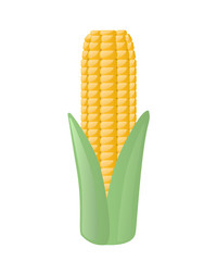Obraz premium Corn icon in cartoon style.Vector illustration isolated on white background.