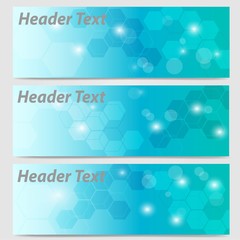 abstract header banner in blue color vector