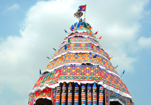 Temple chariot at the Sarangapani temple in Kumbakonam, Thanjavur, India.
