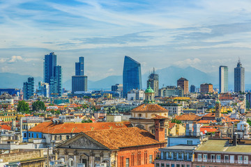 Milan new city view from above