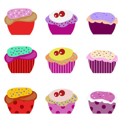 Cupcakes, a set of cupcakes, sweet.