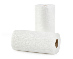 White soft paper towels