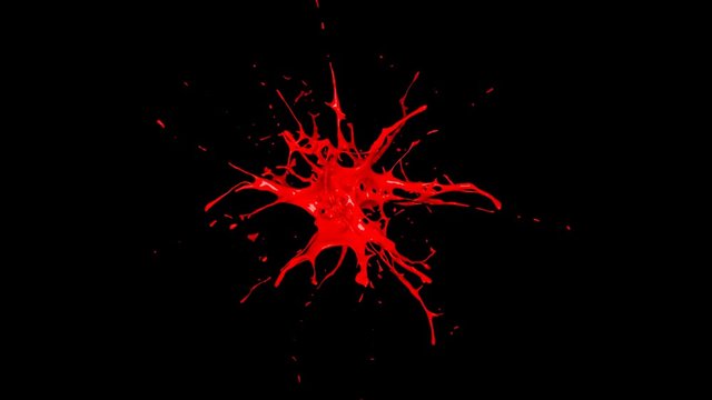 splash ball red paint. with alpha