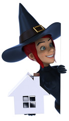 Sexy witch - 3D Illustration