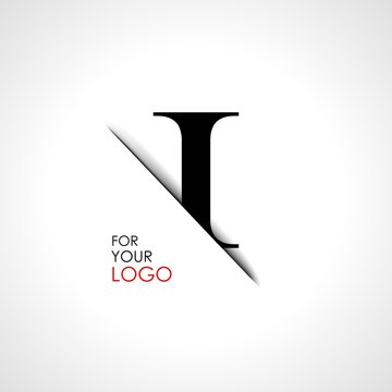 Capital i letter is inserted in the paper slot. To create logos, emblems, monograms.