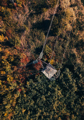 Aerial view of electricity pylon