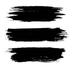 grunge artistic brush strokes in black