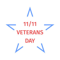 Veterans Day emblem from star