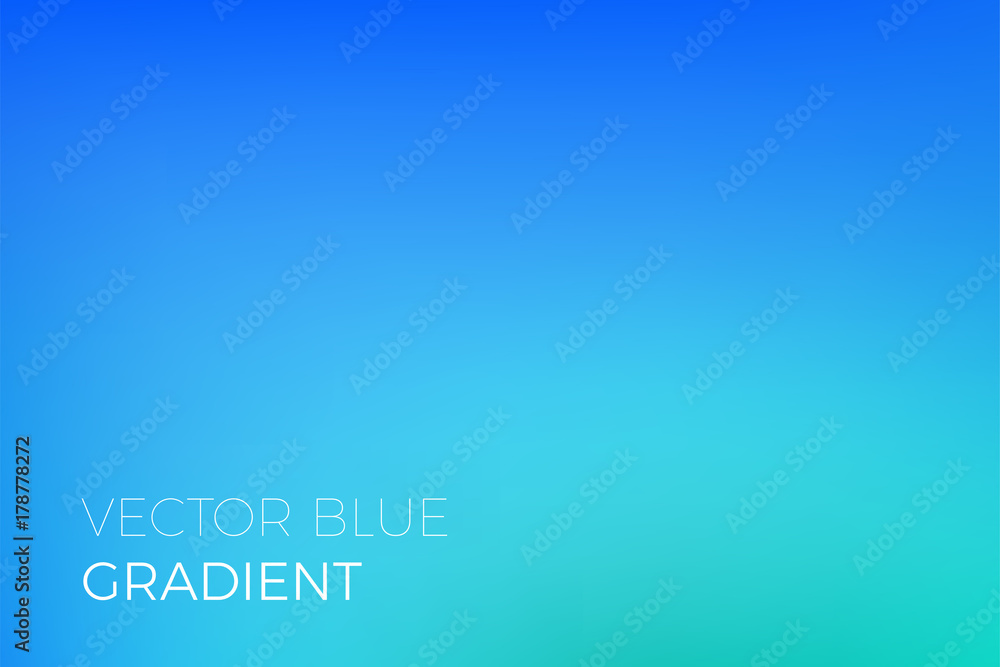 Poster Color gradient background of blue. Abstract modern trendy vector soft color gradient background with light effect for natural sky or ocean water marine blend backdrop design template