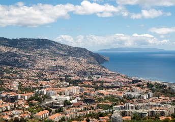 Naklejka premium Panoramic view of Funchal on Madeira Island. Portugal