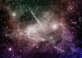 galaxy in a free space