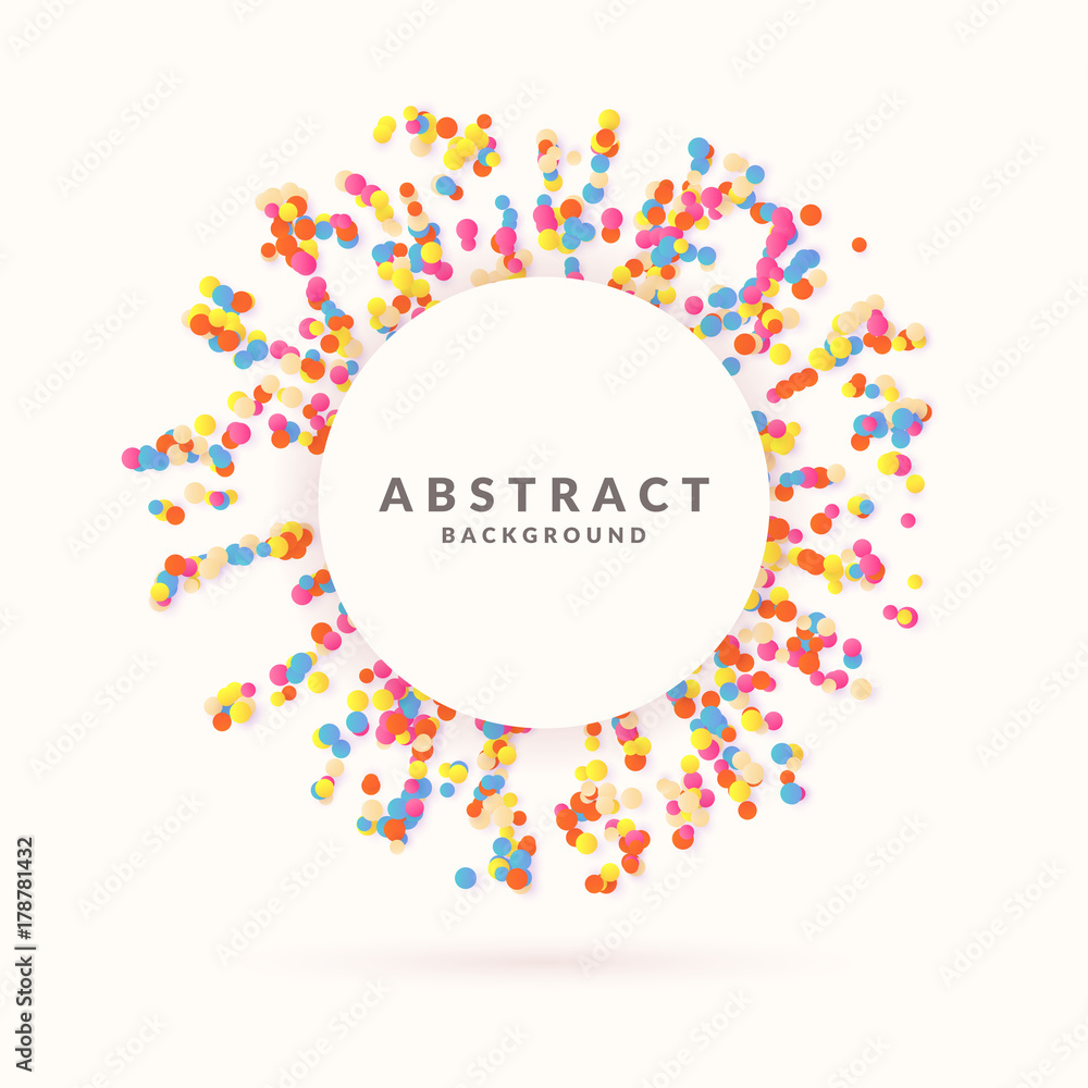 Poster abstract background with circles.