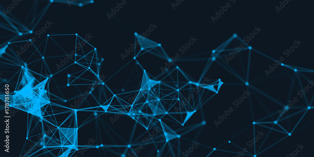 Poster abstract technology futuristic geometrical and science color neon background with space for copy. pl