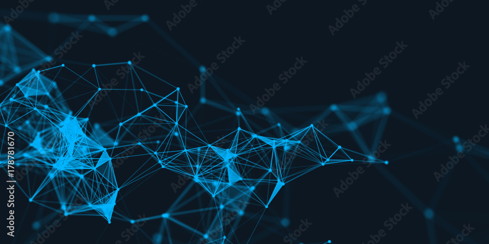Poster abstract technology futuristic geometrical and science color neon background with space for copy. pl