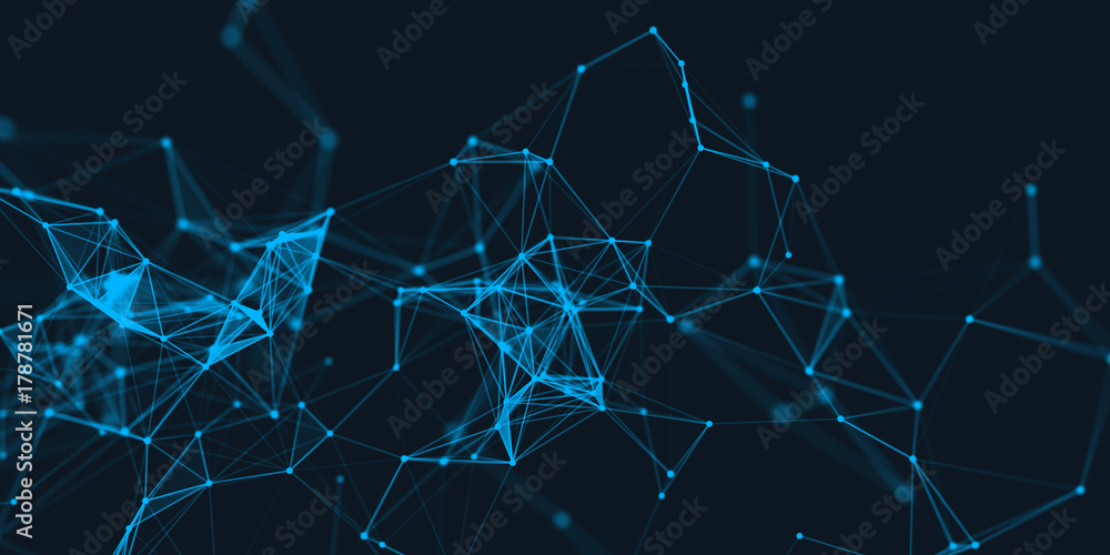 Poster abstract technology futuristic geometrical and science color neon background with space for copy. pl