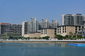 Modern building at seaside
