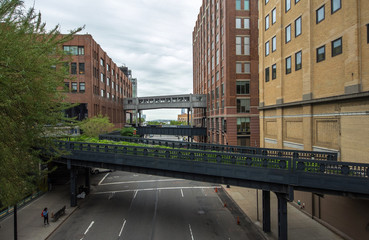 HIgh Line. Urban public park on an historic freight rail line, New York City, Manhattan.