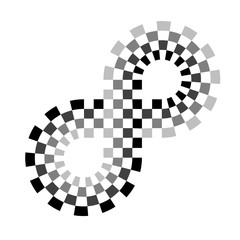 checkered racing circuit symbol vector