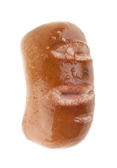 fried sausage isolated on white background