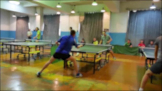 sport table tennis blurred slow motion video. beautiful table tennis the game