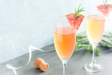 Mimosa champagne cocktail