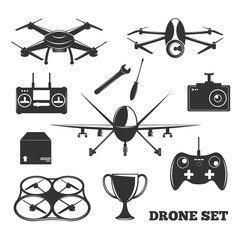 Drone Elements Monochrome Set