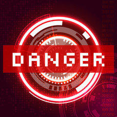 Danger abstract technology background.