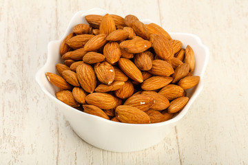 Almond in the bowl