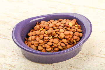 Raw lentils