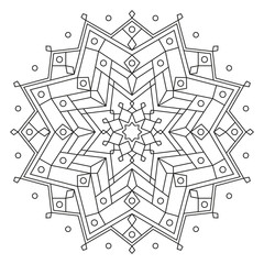 Obraz premium Christmas Mandala for Coloring. 