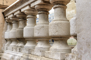 Enclosure of columns.