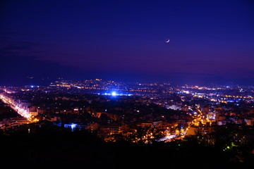 Fototapeta na wymiar Athens city lights
