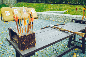 arrows bows and targets