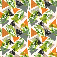 Tuinposter Grafische prints Abstract summer geometric seamless pattern.