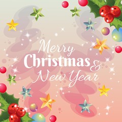 cute christmas card with star