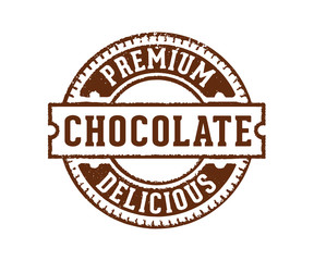 premium chocolate delicious product stamp