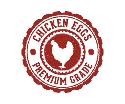 chicken eggs premium grade sign stamp product