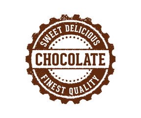 sweet delicious chocolate finest chocolate stamp