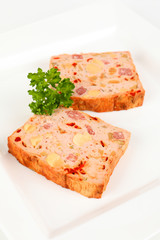 Pizzaleberkäse gebacken