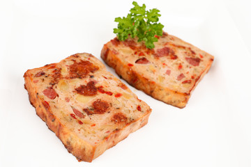Pizzaleberkäse gebraten