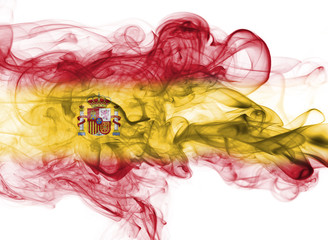 Spain flag smoke