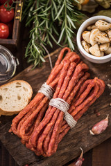 Polish kabanos dried sausage