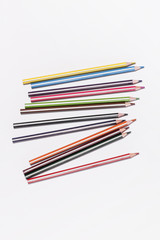 Fototapeta premium colorful pencils on the white background.