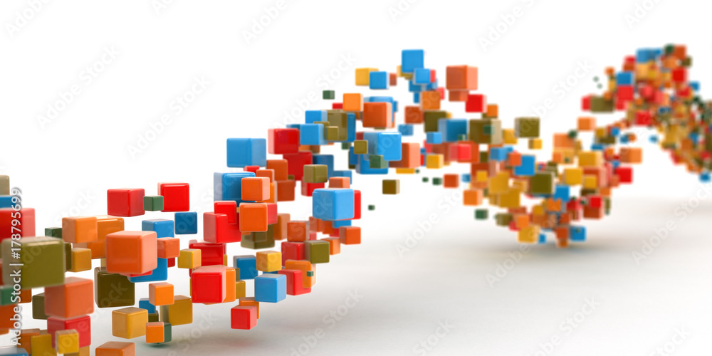 Poster blockchain technology. image with clipping path.