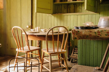 Interior of an old Abandoned Building in Bodie