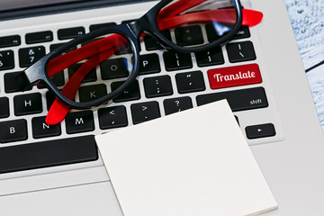 Online translate concept