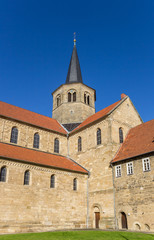 Fototapeta na wymiar Sde view of the St. Godehard church in Hildesheim