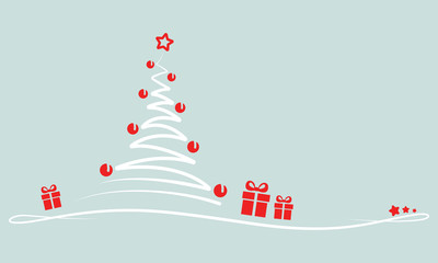 Weihnachten - "Weihnachtsbaum mit Geschenken" (in Grün)